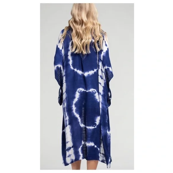 $25 auction start 140 ❤️Pretty tie dye airy kimono - Picture 5 of 7